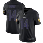 Wholesale Cheap Nike Vikings #14 Stefon Diggs Black Men's Stitched NFL Limited Rush Impact Jersey