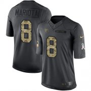 Wholesale Cheap Nike Titans #8 Marcus Mariota Black Men's Stitched NFL Limited 2016 Salute To Service Jersey