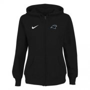 Wholesale Cheap Nike Carolina Panthers Ladies Tailgater Full Zip Hoodie Black