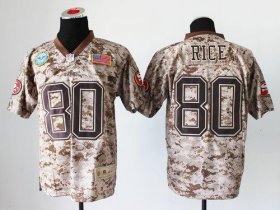 Wholesale Cheap Nike 49ers #80 Jerry Rice Camo Men\'s Stitched NFL New Elite USMC Jersey