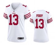 Wholesale Cheap Women's San Francisco 49ers #13 Brock Purdy White Stitched Game Jersey(Run Small)