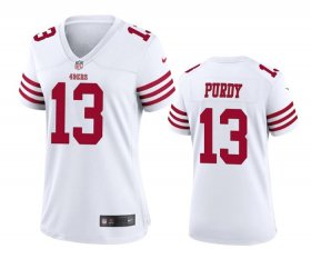 Wholesale Cheap Women\'s San Francisco 49ers #13 Brock Purdy White Stitched Game Jersey(Run Small)