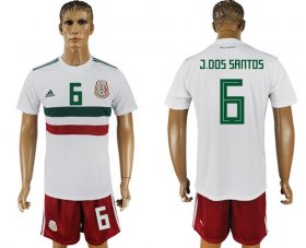 Wholesale Cheap Mexico #6 J.Dos Santos Away Soccer Country Jersey