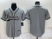 Wholesale Cheap Men's Las Vegas Raiders Blank Grey Stitched MLB Cool Base Nike Baseball Jersey