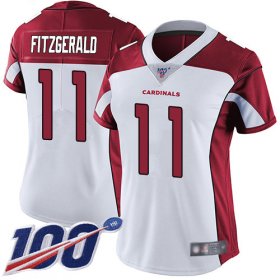 Wholesale Cheap Nike Cardinals #11 Larry Fitzgerald White Women\'s Stitched NFL 100th Season Vapor Limited Jersey