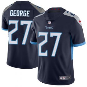 Wholesale Cheap Nike Titans #27 Eddie George Navy Blue Team Color Men\'s Stitched NFL Vapor Untouchable Limited Jersey