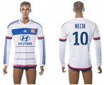 Wholesale Cheap Lyon #10 Necib Home Long Sleeves Soccer Club Jersey