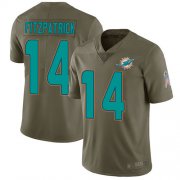 Wholesale Cheap Nike Dolphins #14 Ryan Fitzpatrick Olive Men's Stitched NFL Limited 2017 Salute to Service Jersey