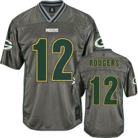 Wholesale Cheap Nike Packers #12 Aaron Rodgers Grey Youth Stitched NFL Elite Vapor Jersey