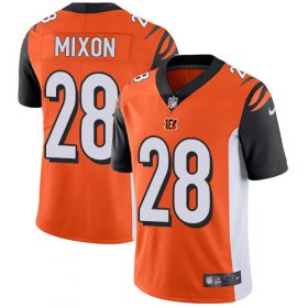 Wholesale Cheap Nike Bengals #28 Joe Mixon Orange Alternate Men\'s Stitched NFL Vapor Untouchable Limited Jersey