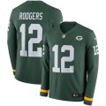Wholesale Cheap Men's Packers #12 Aaron Rodgers Green Team Color Men's Stitched NFL Limited Therma Long Sleeve Jersey