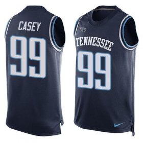 Wholesale Cheap Nike Titans #99 Jurrell Casey Navy Blue Team Color Men\'s Stitched NFL Limited Tank Top Jersey