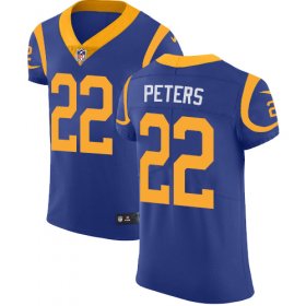 Wholesale Cheap Nike Rams #22 Marcus Peters Royal Blue Alternate Men\'s Stitched NFL Vapor Untouchable Elite Jersey
