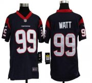 Wholesale Cheap Nike Texans #99 J.J. Watt Navy Blue Team Color Youth Stitched NFL Elite Jersey
