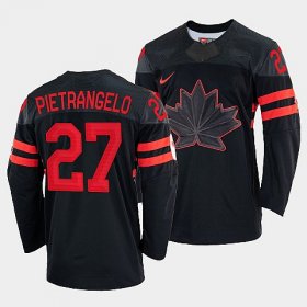 Wholesale Cheap Men\'s Alex Pietrangelo Canada Hockey Black 2022 Beijing Winter Olympic #27 Alternate Rrplica Jersey