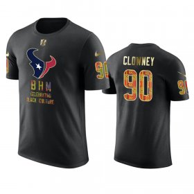 Wholesale Cheap Texans #90 Jadeveon Clowney Black Men\'s Black History Month T-Shirt