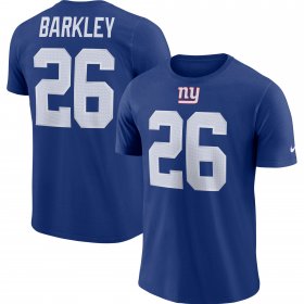 Wholesale Cheap New York Giants #26 Saquon Barkley Nike Player Pride Name & Number Performance T-Shirt Royal
