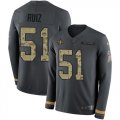 Wholesale Cheap Nike Saints #51 Cesar Ruiz Anthracite Salute to Service Men's Stitched NFL Limited Therma Long Sleeve Jersey