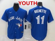 Wholesale Cheap Youth Toronto Blue Jays #11 Bo Bichette Blue Stitched MLB Cool Base Nike Jersey