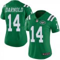 Wholesale Cheap Nike Jets #14 Sam Darnold Green Women's Stitched NFL Limited Rush Jersey