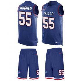 Wholesale Cheap Nike Bills #55 Jerry Hughes Royal Blue Team Color Men\'s Stitched NFL Limited Tank Top Suit Jersey