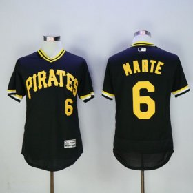Wholesale Cheap Pirates #6 Starling Marte Black Flexbase Authentic Collection Cooperstown Stitched MLB Jersey