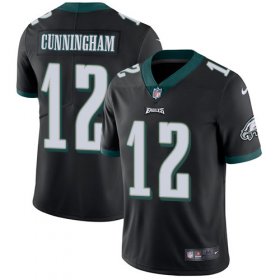 Wholesale Cheap Nike Eagles #12 Randall Cunningham Black Alternate Men\'s Stitched NFL Vapor Untouchable Limited Jersey