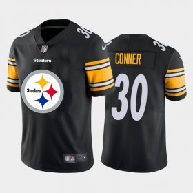 Wholesale Cheap Pittsburgh Steelers #30 James Conner Black Men\'s Nike Big Team Logo Vapor Limited NFL Jersey