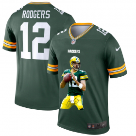 Wholesale Cheap Men\'s Green Bay Packers #12 Aaron Rodgers Green Player Portrait Edition 2020 Vapor Untouchable Stitched NFL Nike Limited Jersey