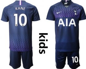 Wholesale Cheap Tottenham Hotspur #10 Kane Away Kid Soccer Club Jersey