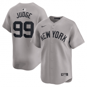 Cheap Men\'s New York Yankees #99 Aaron Judge Gray 2024 Away Limited Cool Base Stitched Baseball Jersey