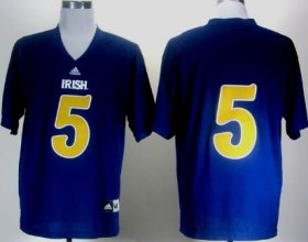 Wholesale Cheap Notre Dame Fighting Irish #5 Everett Golson 2012 Shamrock Series Navy Blue Jersey