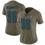 Wholesale Cheap Nike Eagles #96 Derek Barnett Olive Women's Stitched NFL Limited 2017 Salute to Service Jersey