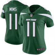 Wholesale Cheap Nike Jets #11 Denzel Mim Green Team Color Women's Stitched NFL Vapor Untouchable Limited Jersey