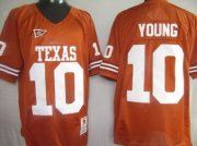 Wholesale Cheap Texas Longhorns #10 Young Orange Jersey