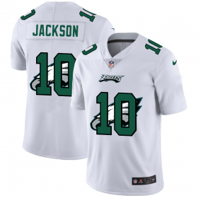 Wholesale Cheap Philadelphia Eagles #10 Desean Jackson White Men\'s Nike Team Logo Dual Overlap Limited NFL Jersey