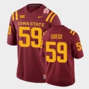 Wholesale Cheap Men Iowa State Cyclones #59 Connor Guess 2021 Fiesta Bowl Cardinal College Football Jersey