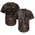 Wholesale Cheap Yankees #65 James Paxton Camo Realtree Collection Cool Base Stitched Youth MLB Jersey
