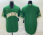 Wholesale Cheap Men's San Diego Padres Blank Green Cool Base Stitched Baseball Jersey