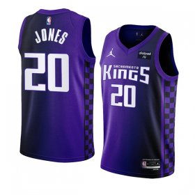 Men\'s Sacramento Kings #20 Colby Jones Purple 2023-24 Statement Edition Swingman Stitched Jersey