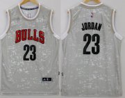Wholesale Cheap Men's Chicago Bulls #23 Michael Jordan Adidas 2015 Gray City Lights Swingman Jersey
