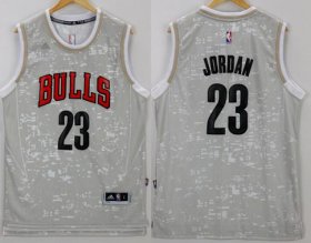 Wholesale Cheap Men\'s Chicago Bulls #23 Michael Jordan Adidas 2015 Gray City Lights Swingman Jersey