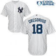 Wholesale Cheap Yankees #18 Didi Gregorius White Strip New Cool Base Stitched MLB Jersey