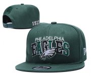 Wholesale Cheap Eagles Team Logo Green 1933 Anniversary Adjustable Hat YD