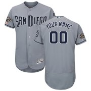 Wholesale Cheap San Diego Padres Majestic Road Flex Base Authentic Collection Custom Jersey Gray
