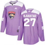 Wholesale Cheap Adidas Panthers #27 Nick Bjugstad Purple Authentic Fights Cancer Stitched NHL Jersey