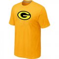 Wholesale Cheap Men's Green Bay Packers Neon Logo Charcoal T-Shirt Yellow