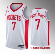 Wholesale Cheap Men's Houston Rockets #7 Cam Whitmore White 2023 Draft Association Edition Stitched Basketball Jersey