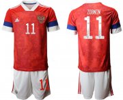 Wholesale Cheap Men 2021 European Cup Russia red home 11 Soccer Jerseys
