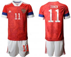 Wholesale Cheap Men 2021 European Cup Russia red home 11 Soccer Jerseys